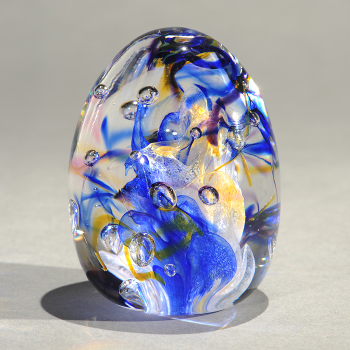 Glass trophy gift paperweight